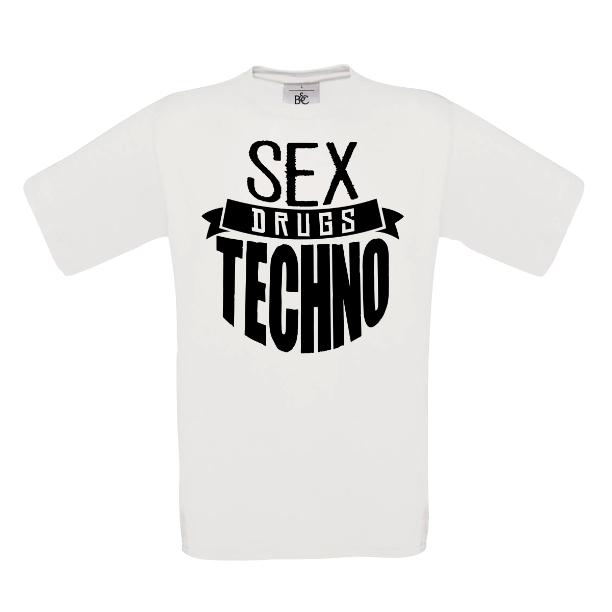 Bild von SEX DRUGS TECHNO - SHIRT (weiß)