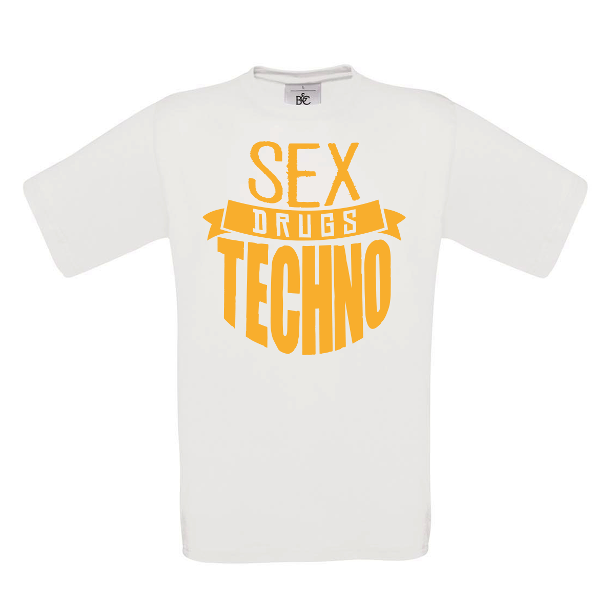 Bild von SEX DRUGS TECHNO - SHIRT (weiß)